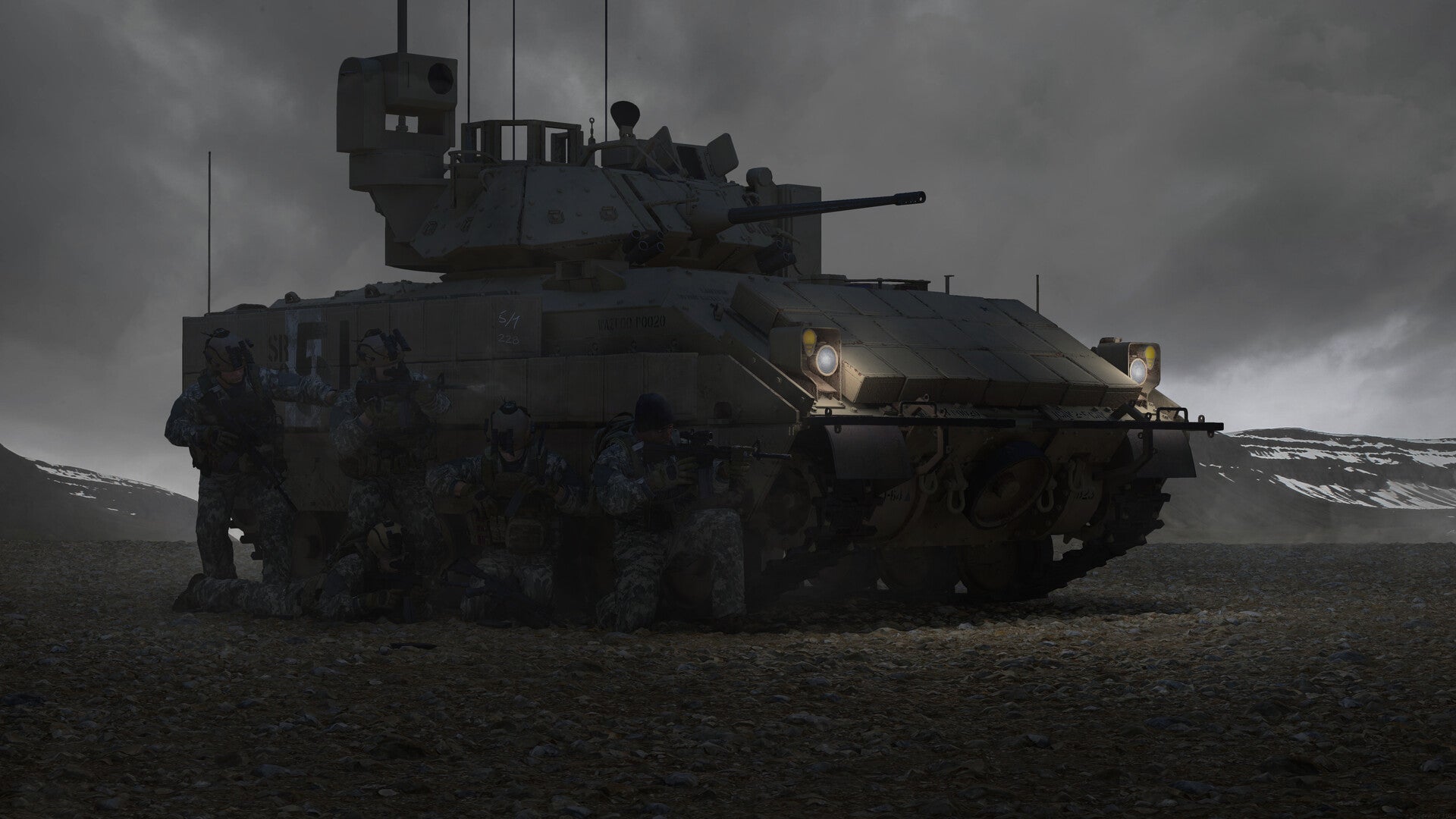 Bradley Fighting Vehicle V5 Mousepad Deskmat
