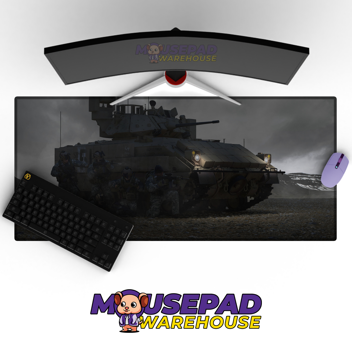 Bradley Fighting Vehicle V5 Mousepad Deskmat Mockup