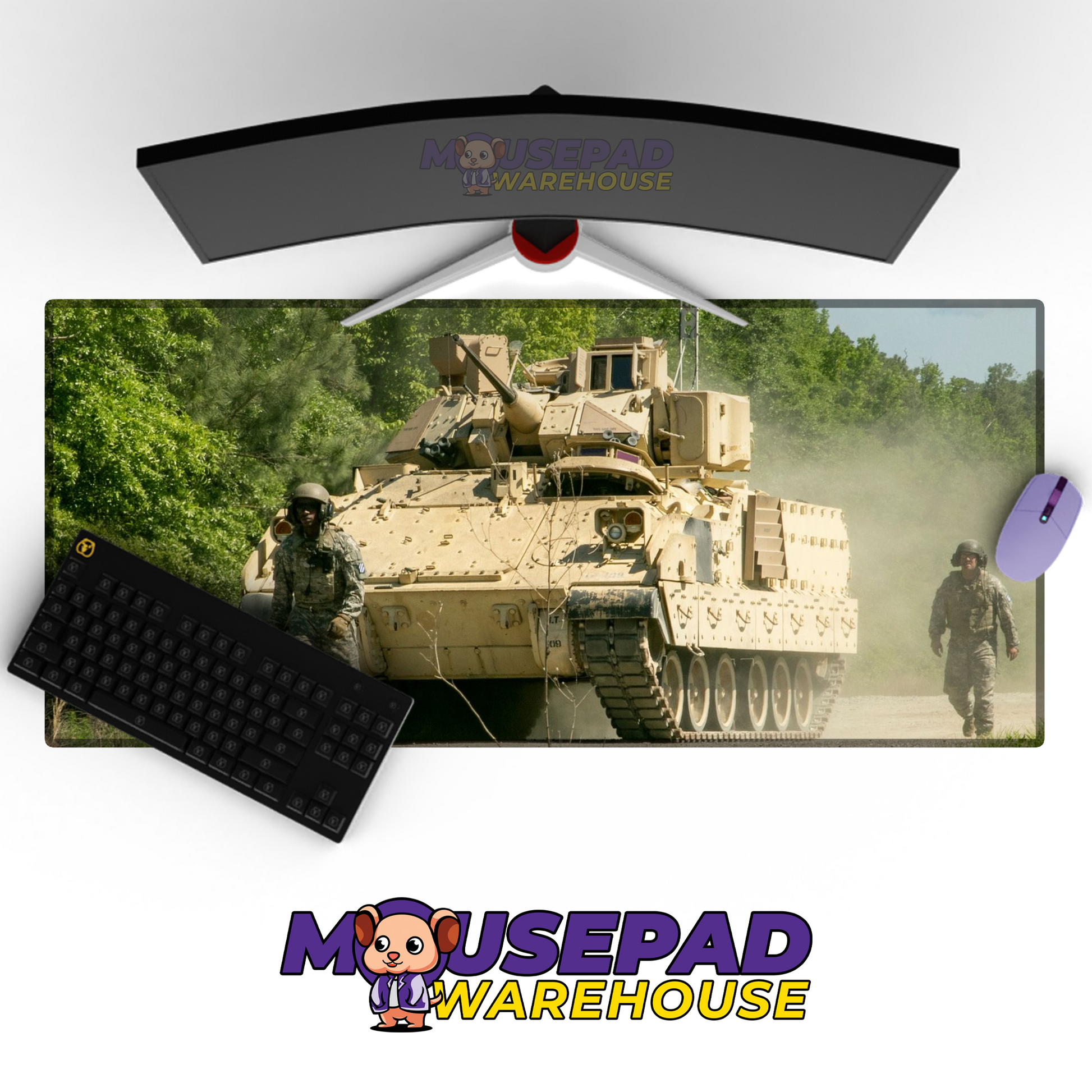 Bradley Fighting Vehicle V6 Mousepad Deskmat Mockup