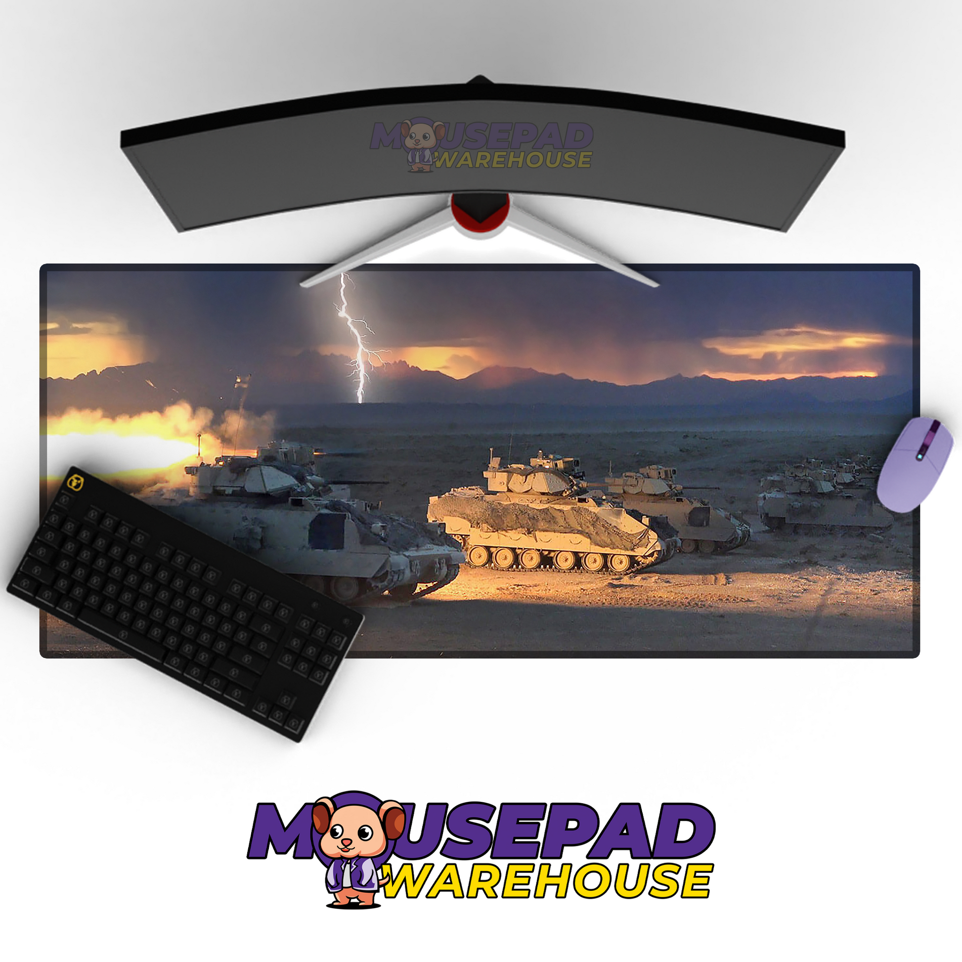 Bradley Fighting Vehicle V8 Mousepad Deskmat Mockup