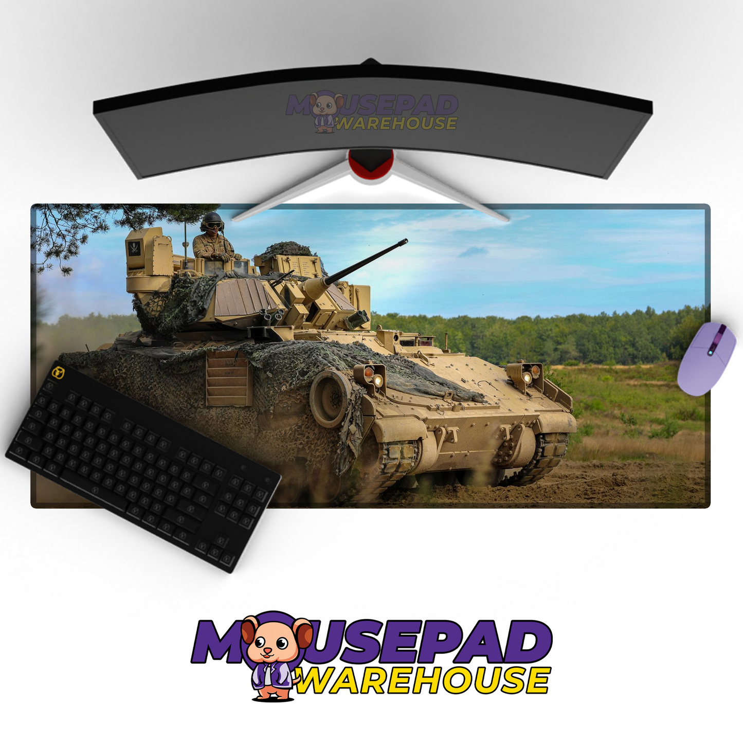 Bradley Fighting Vehicle V9 Mousepad Deskmat Mockup