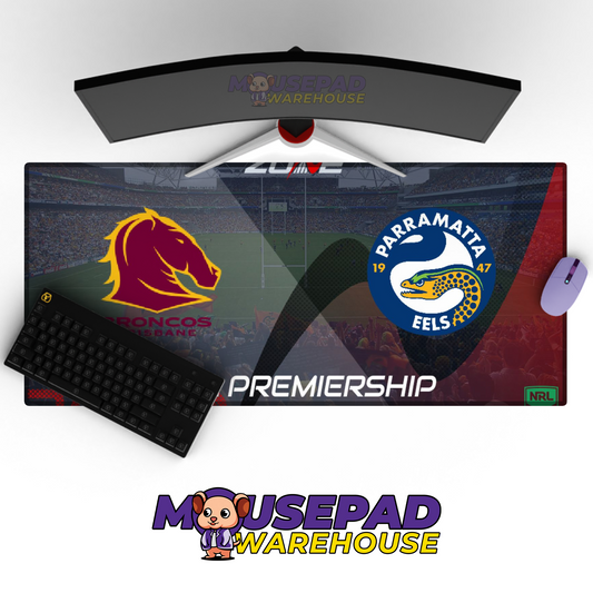 Brisbane Broncos V10 Mousepad Deskmat Mockup