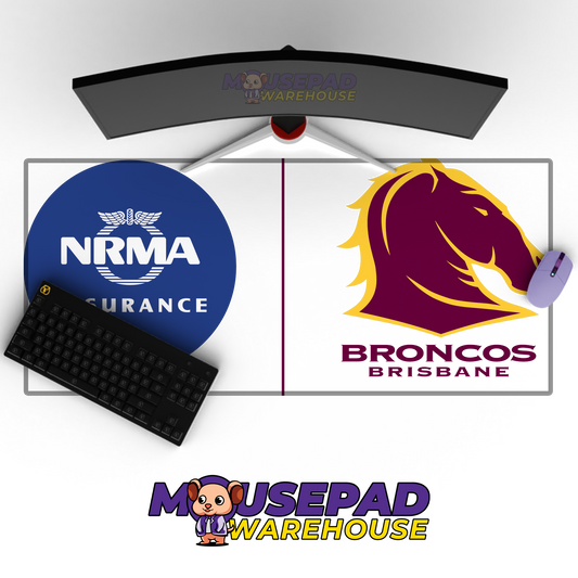 Brisbane Broncos V11 Mousepad Deskmat Mockup