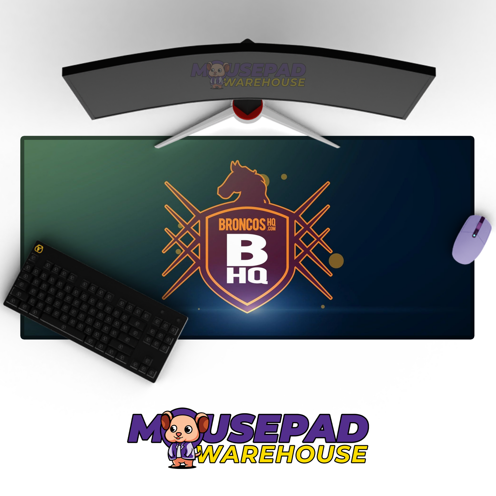Brisbane Broncos V13 Mousepad Deskmat Mockup