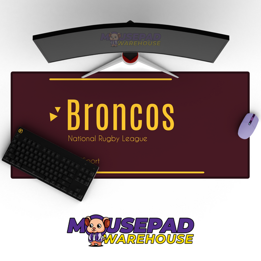 Brisbane Broncos V14 Mousepad Deskmat Mockup