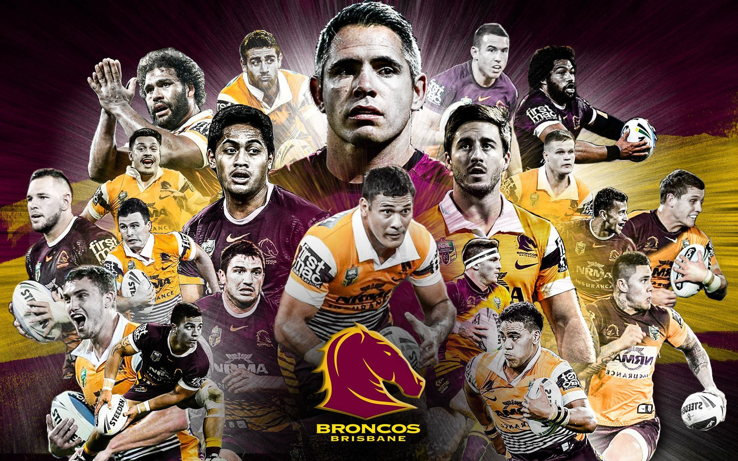 Brisbane Broncos V1 Mousepad Deskmat