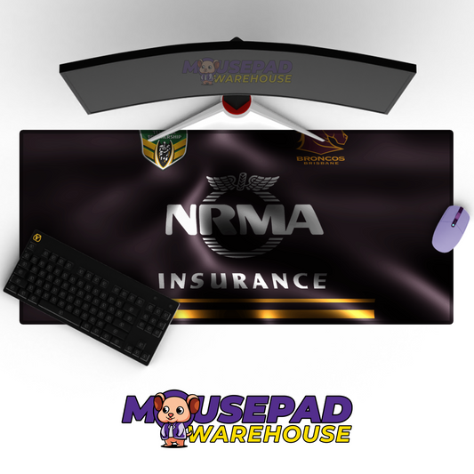 Brisbane Broncos V3 Mousepad Deskmat Mockup