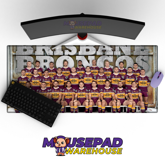 Brisbane Broncos V4 Mousepad Deskmat Mockup