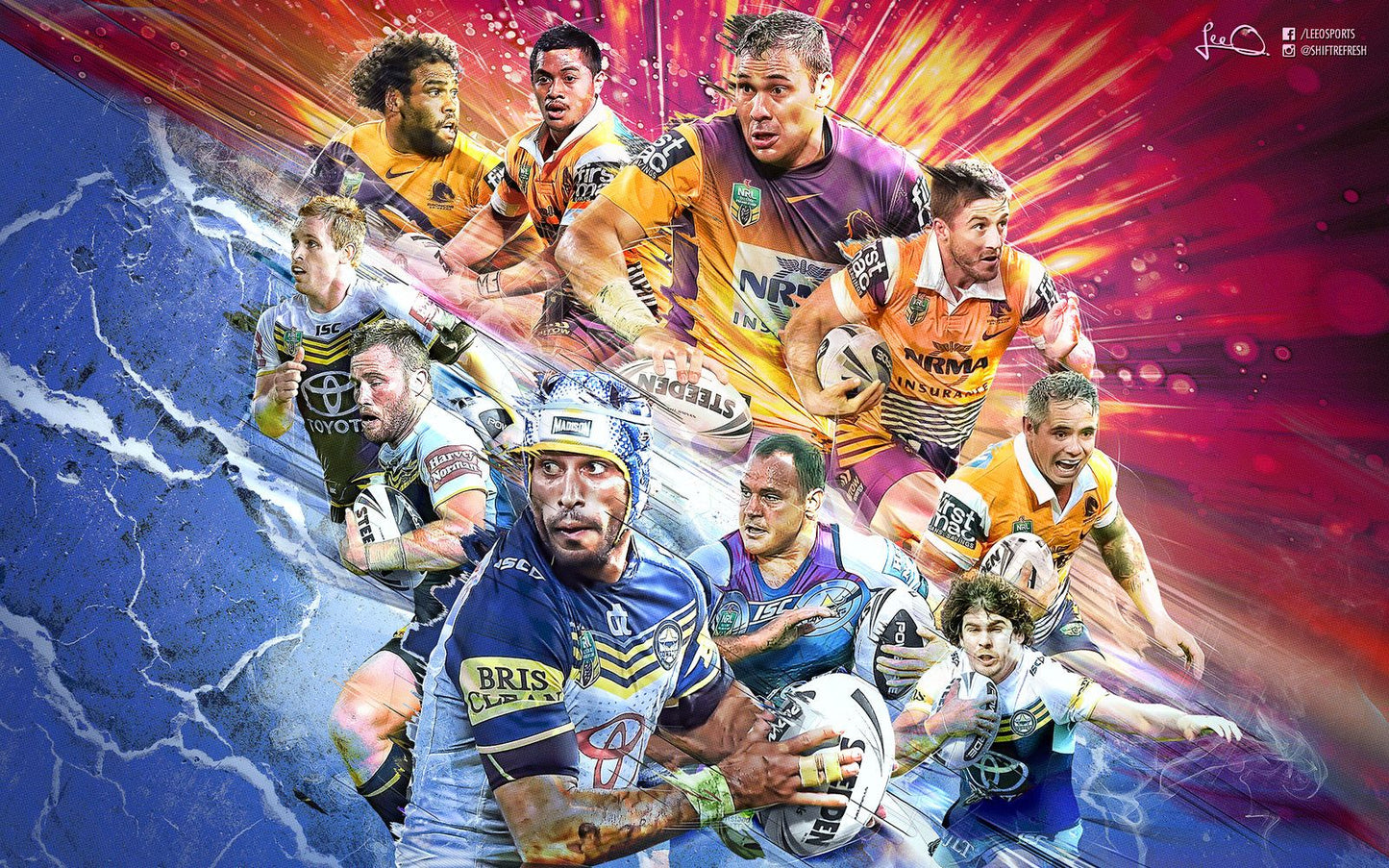 Brisbane Broncos V6 Mousepad Deskmat