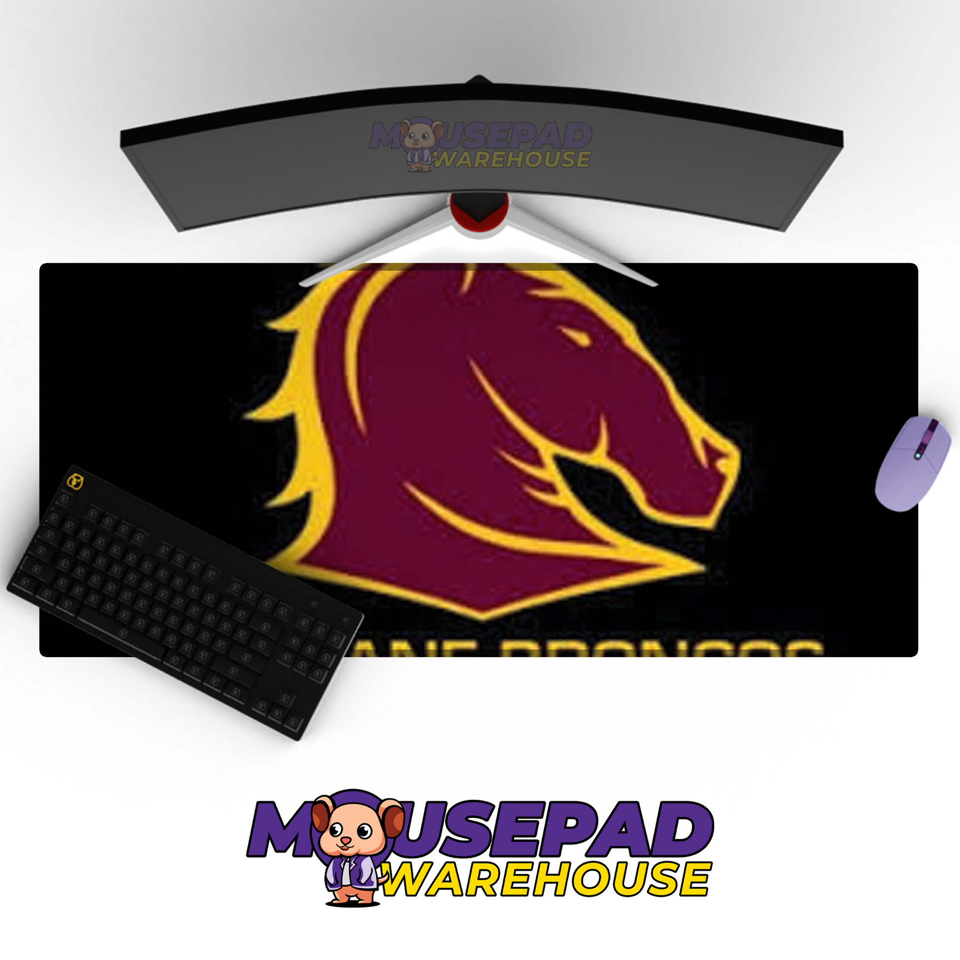 Brisbane Broncos V7 Mousepad Deskmat Mockup