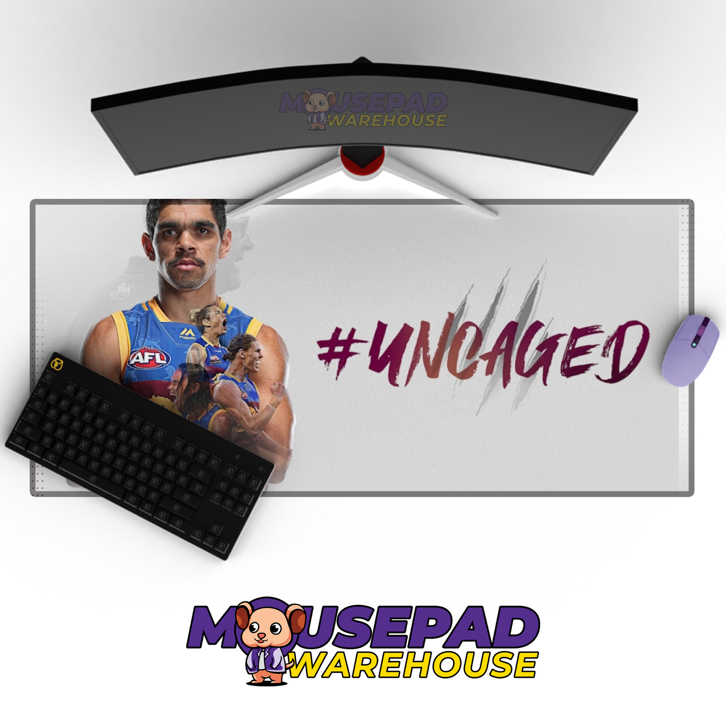 Brisbane Lions V10 Mousepad Deskmat Mockup