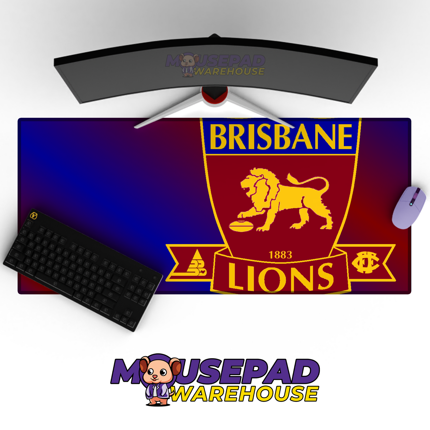 Brisbane Lions V4 Mousepad Deskmat Mockup