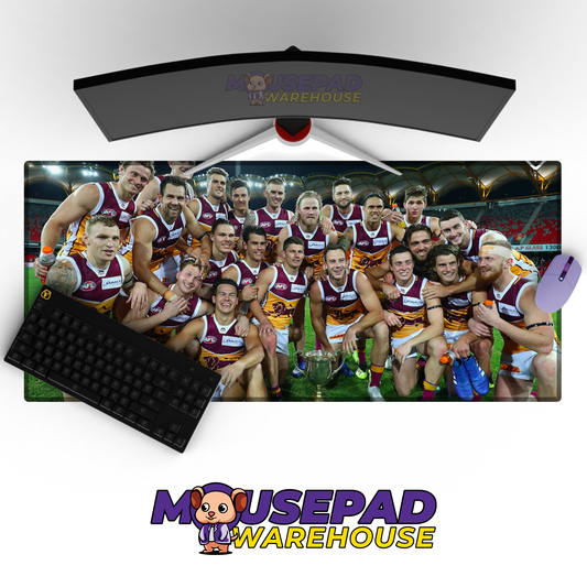 Brisbane Lions V6 Mousepad Deskmat Mockup
