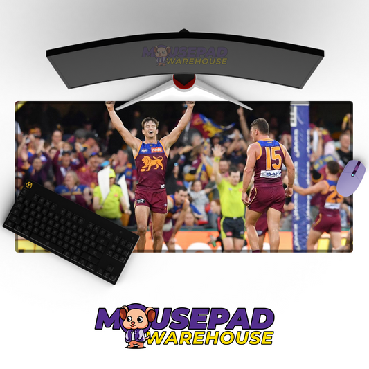 Brisbane Lions V9 Mousepad Deskmat Mockup