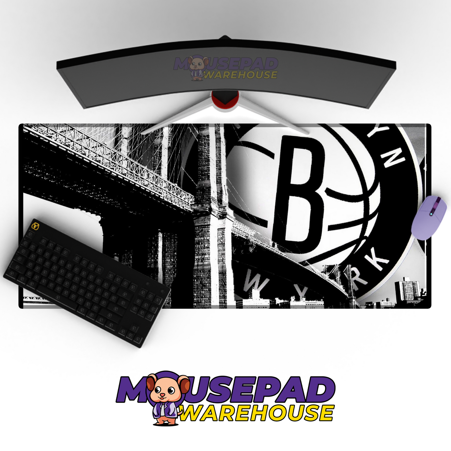 Brooklyn Nets V13 Mousepad Mockup