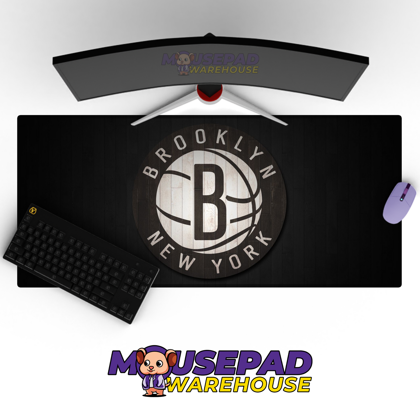 Brooklyn Nets V15 Mousepad Mockup