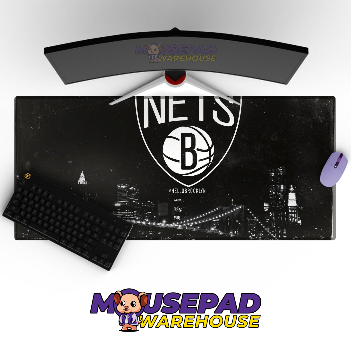 Brooklyn Nets V4 Mousepad Mockup