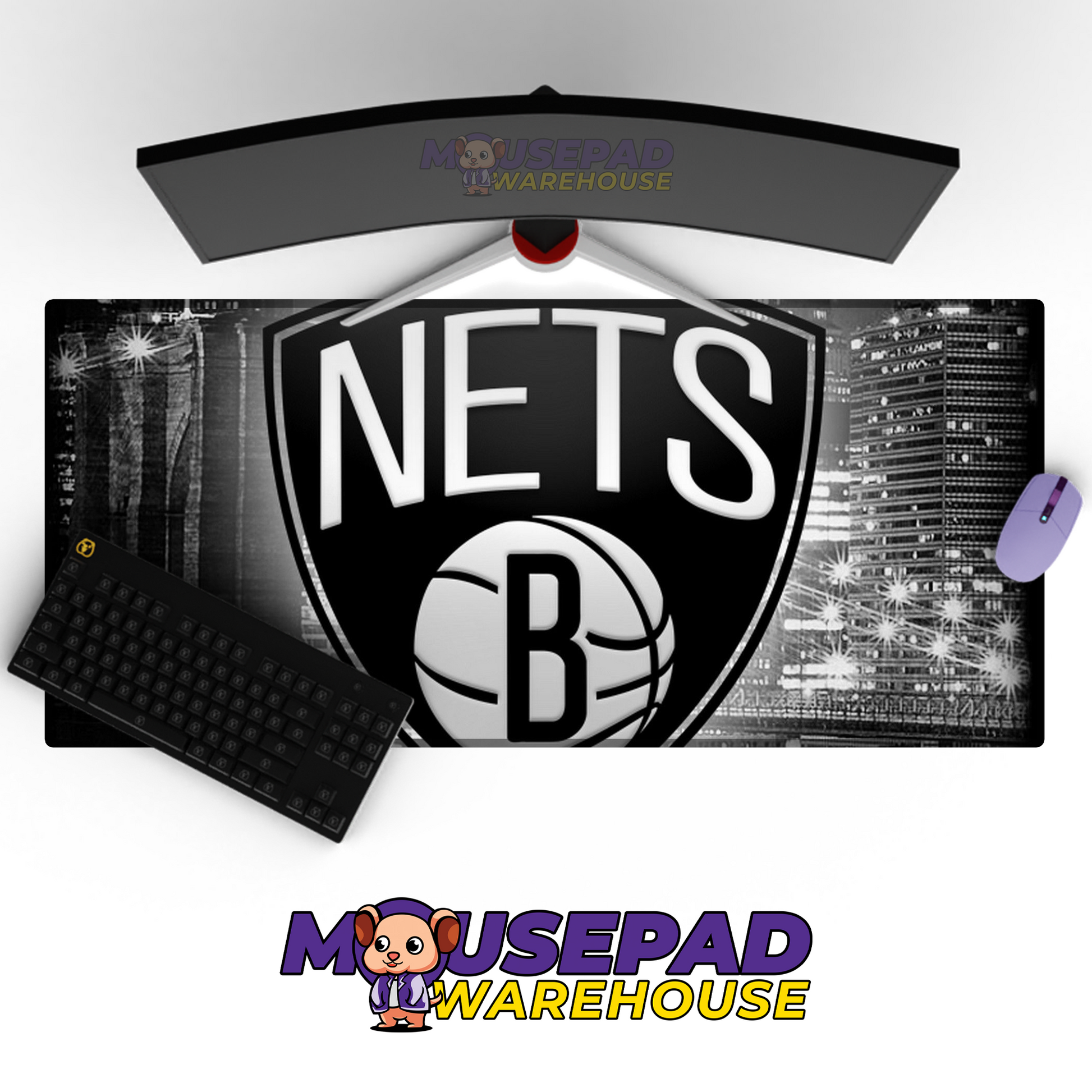 Brooklyn Nets V7 Mousepad Mockup