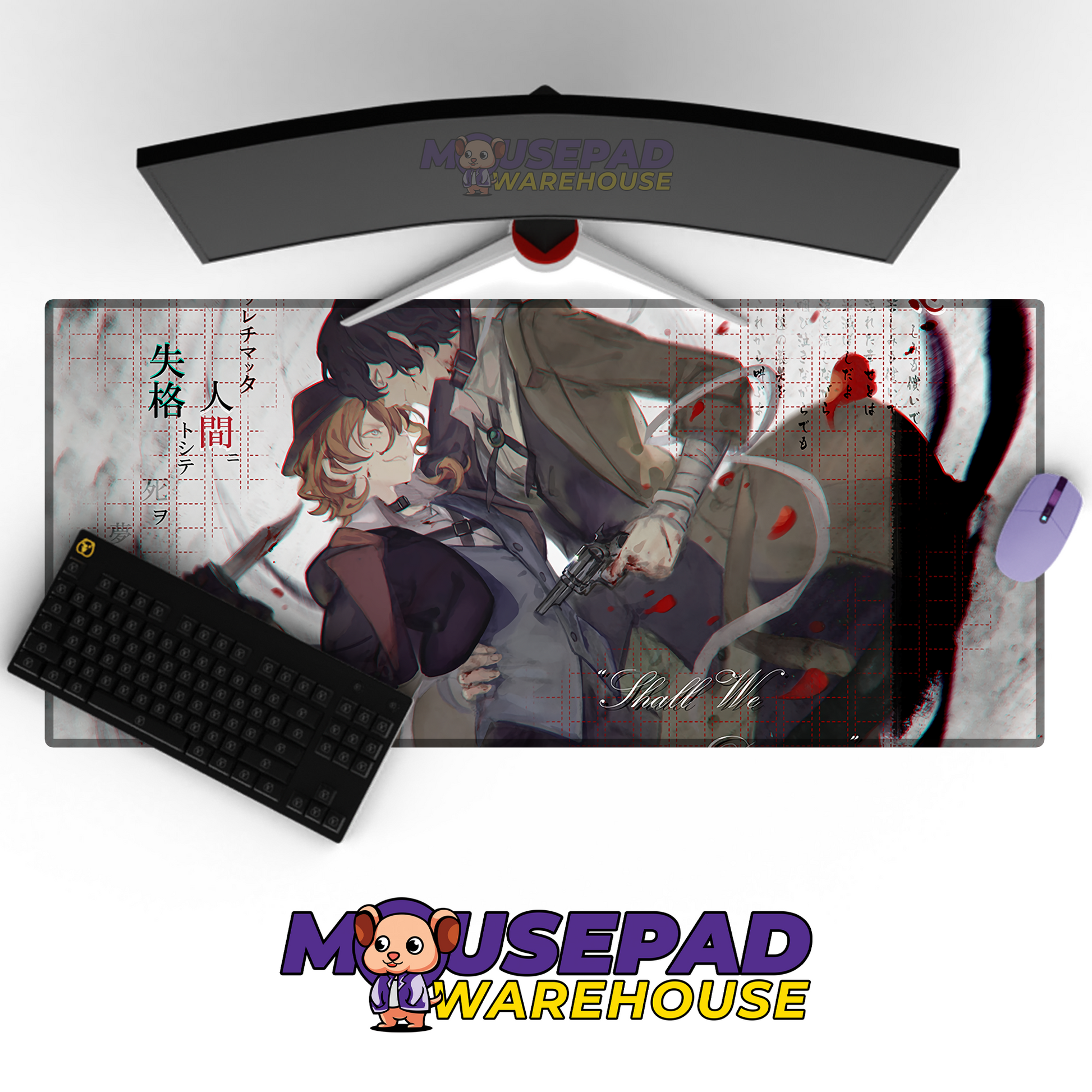 Bungo Stray Dogs V18 Mousepad Mockup