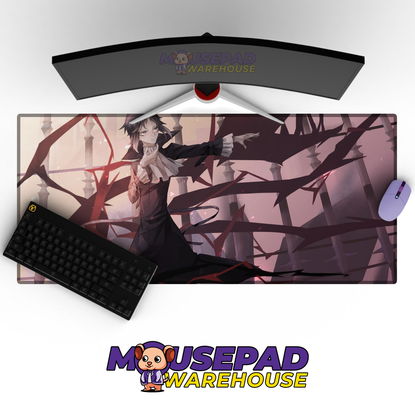 Bungo Stray Dogs V4 Mousepad Mockup
