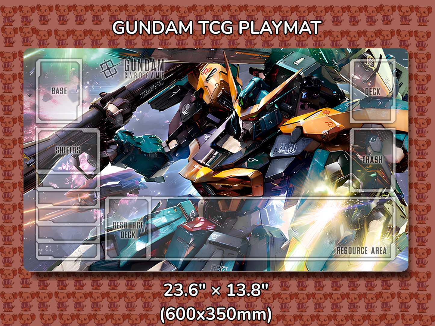 Calamity Gundam TCG Playmat Mockup