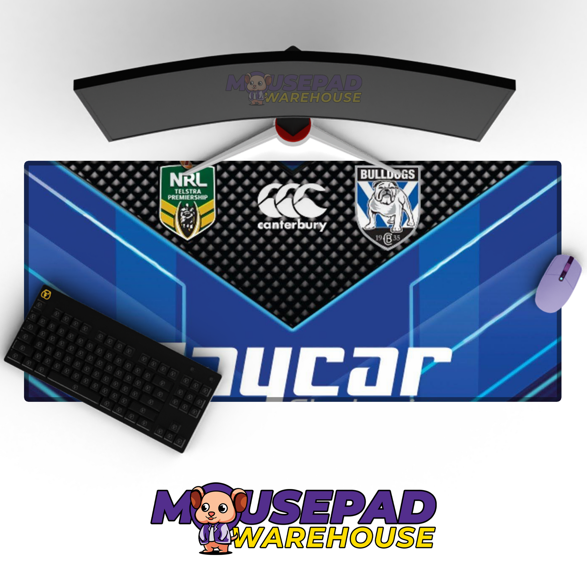Canterbury Bulldogs V6 Mousepad Deskmat Mockup