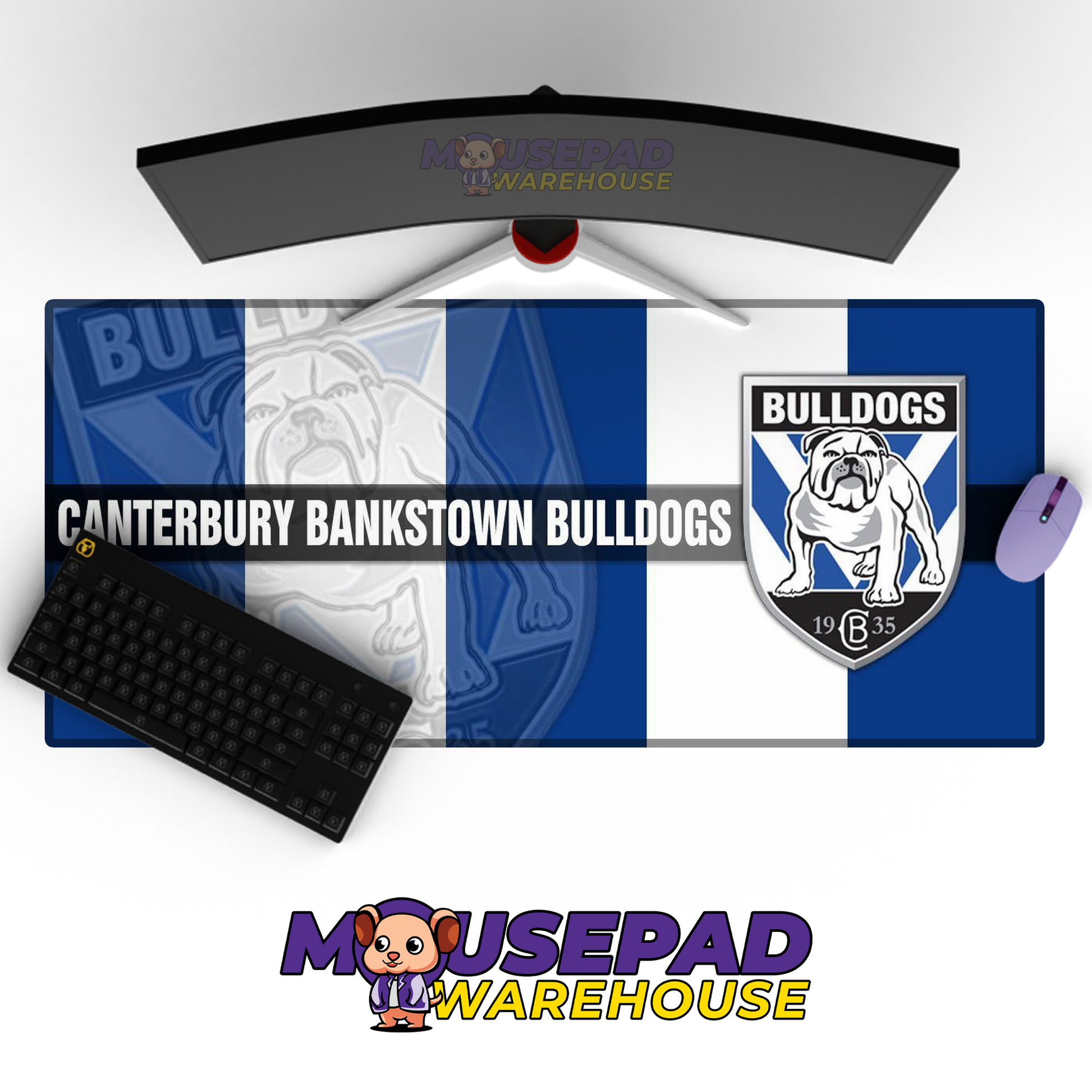 Canterbury Bulldogs V7 Mousepad Deskmat Mockup