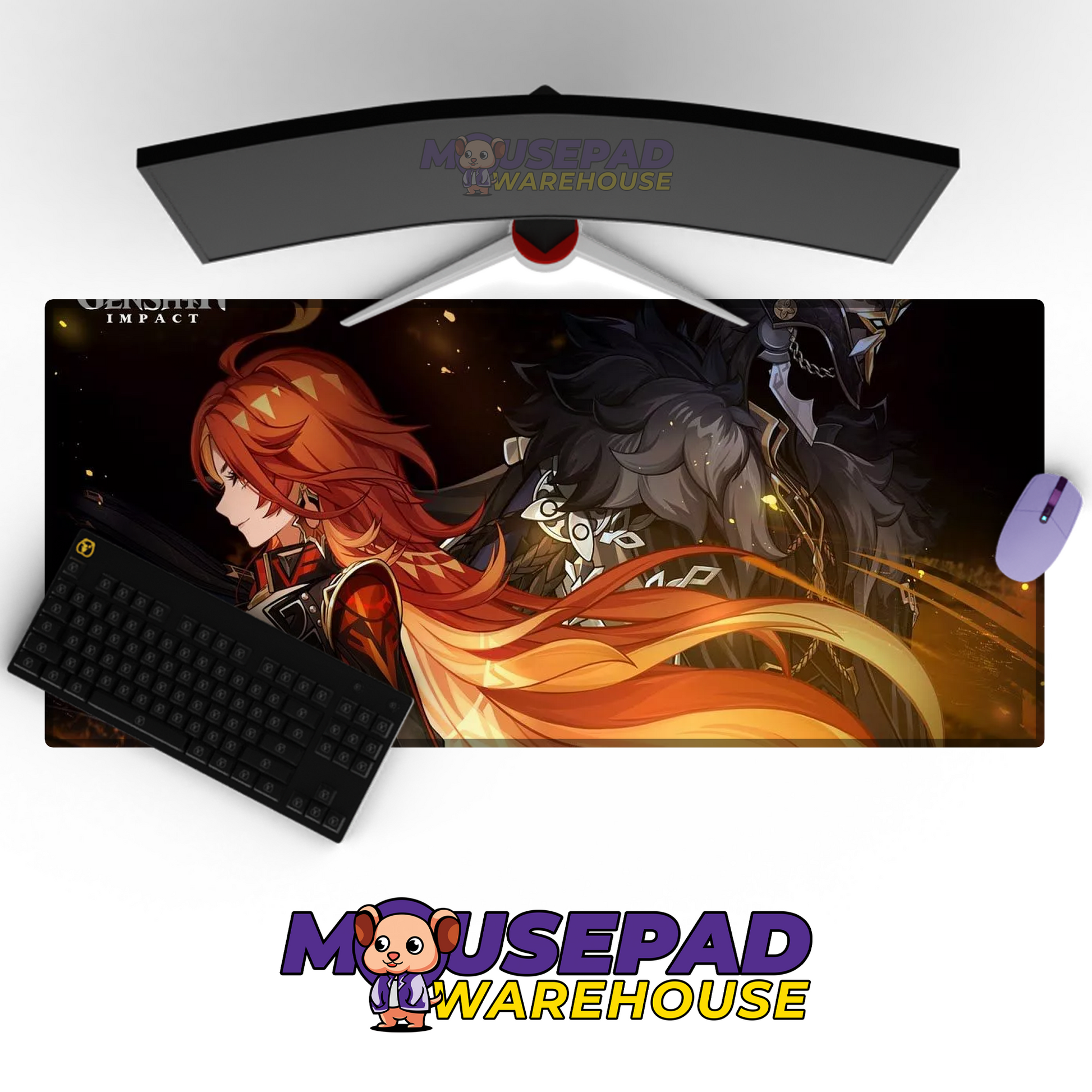 Capitano Genshin Impact V12 Mousepad Mockup
