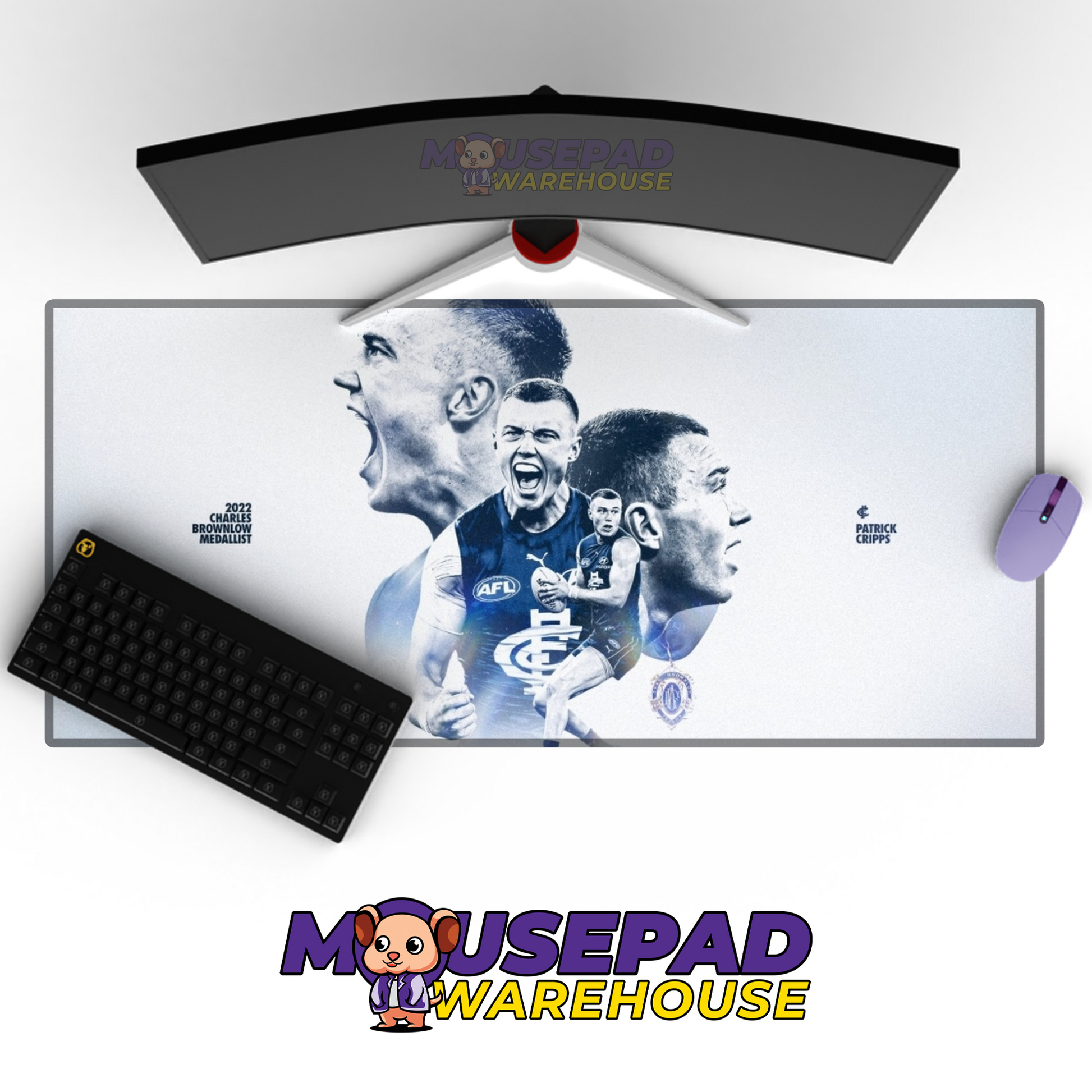 Carlton Blues V10 Mousepad Deskmat Mockup