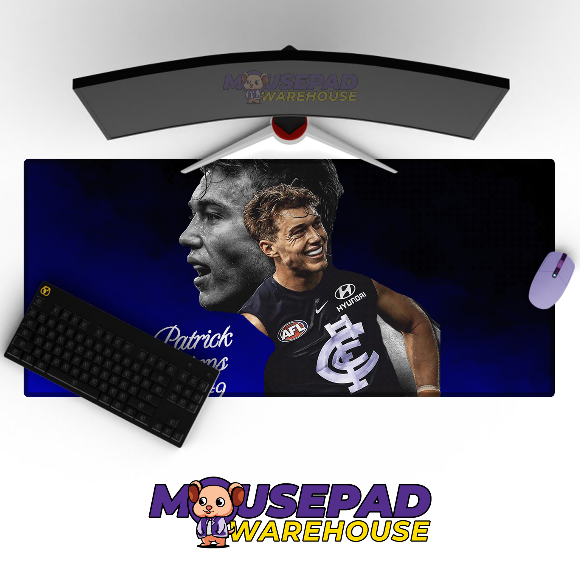 Carlton Blues V12 Mousepad Deskmat Mockup