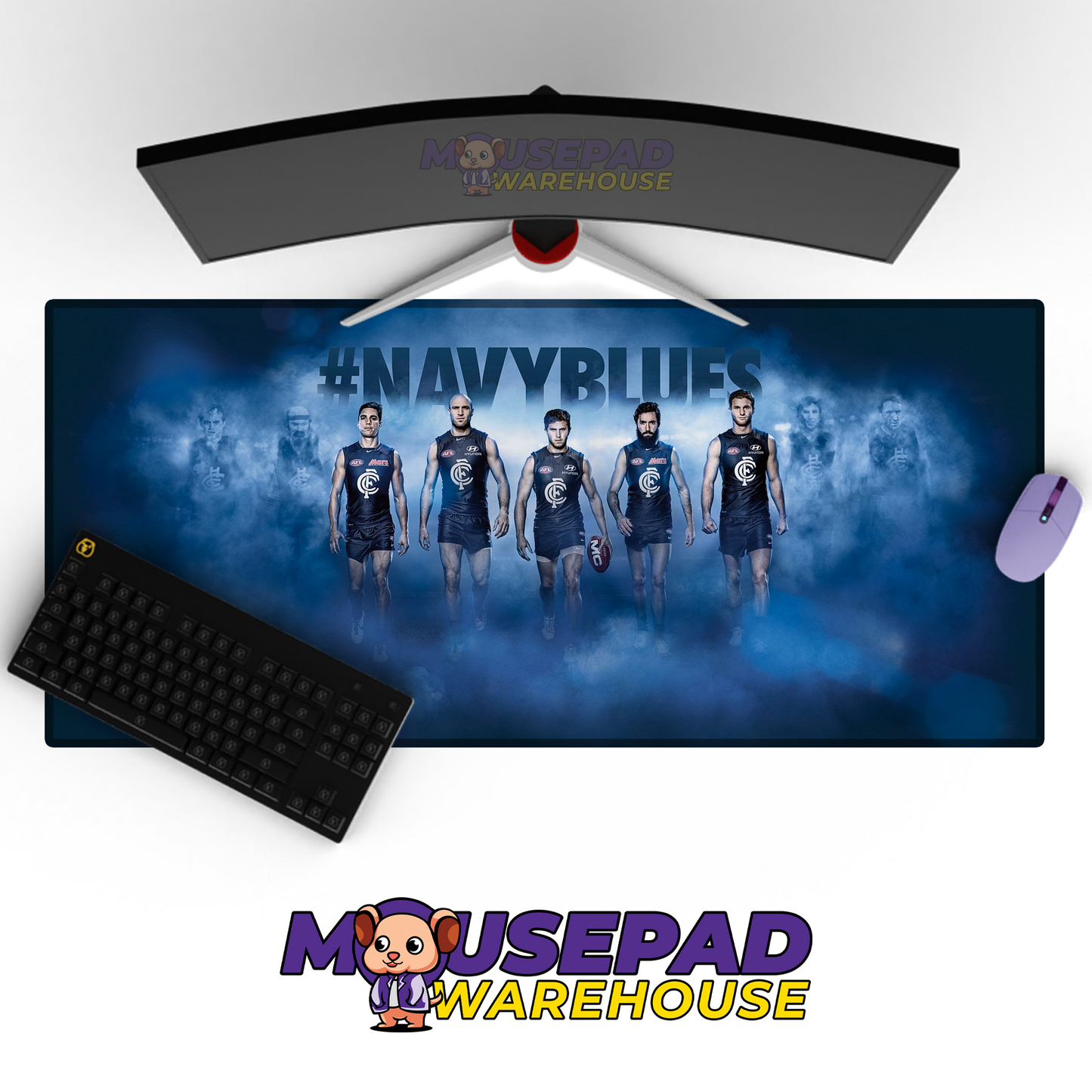 Carlton Blues V2 Mousepad Deskmat Mockup