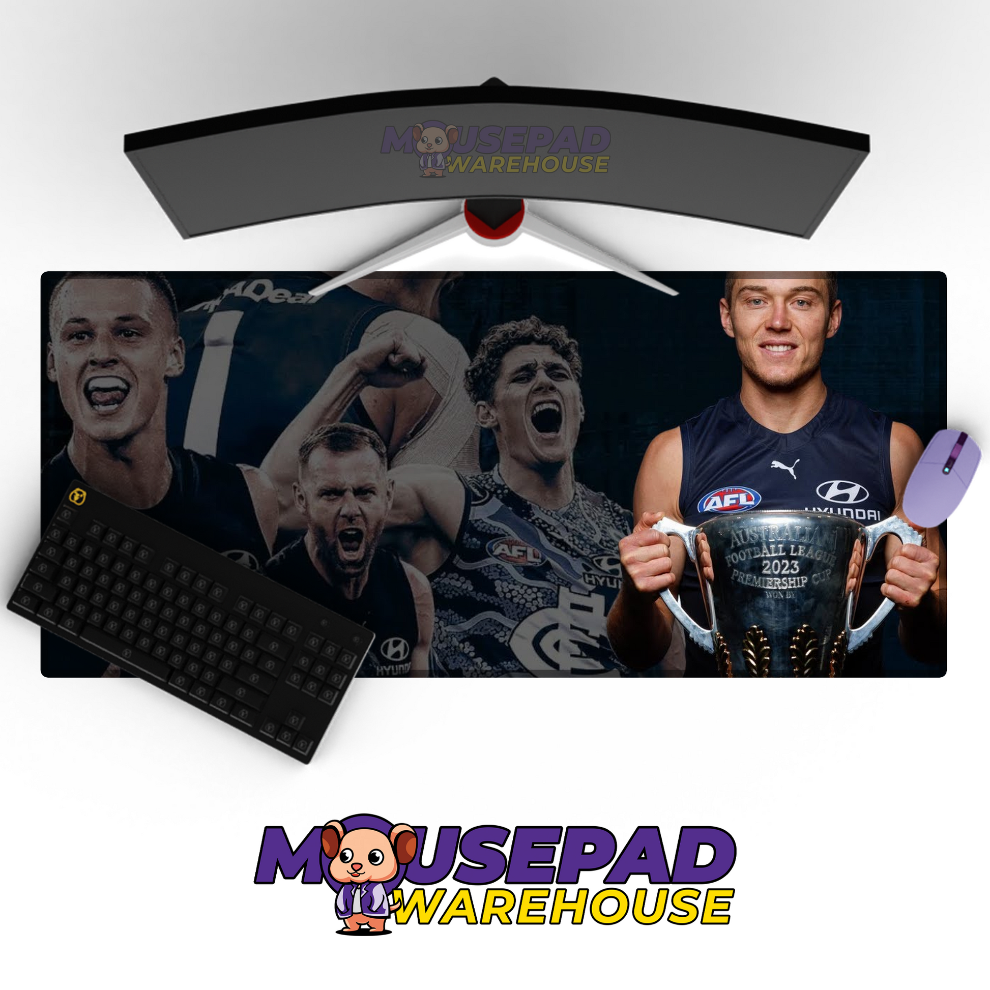Carlton Blues V3 Mousepad Deskmat Mockup