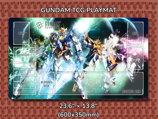 Celestial Being Gundam TCG Playmat Mockup