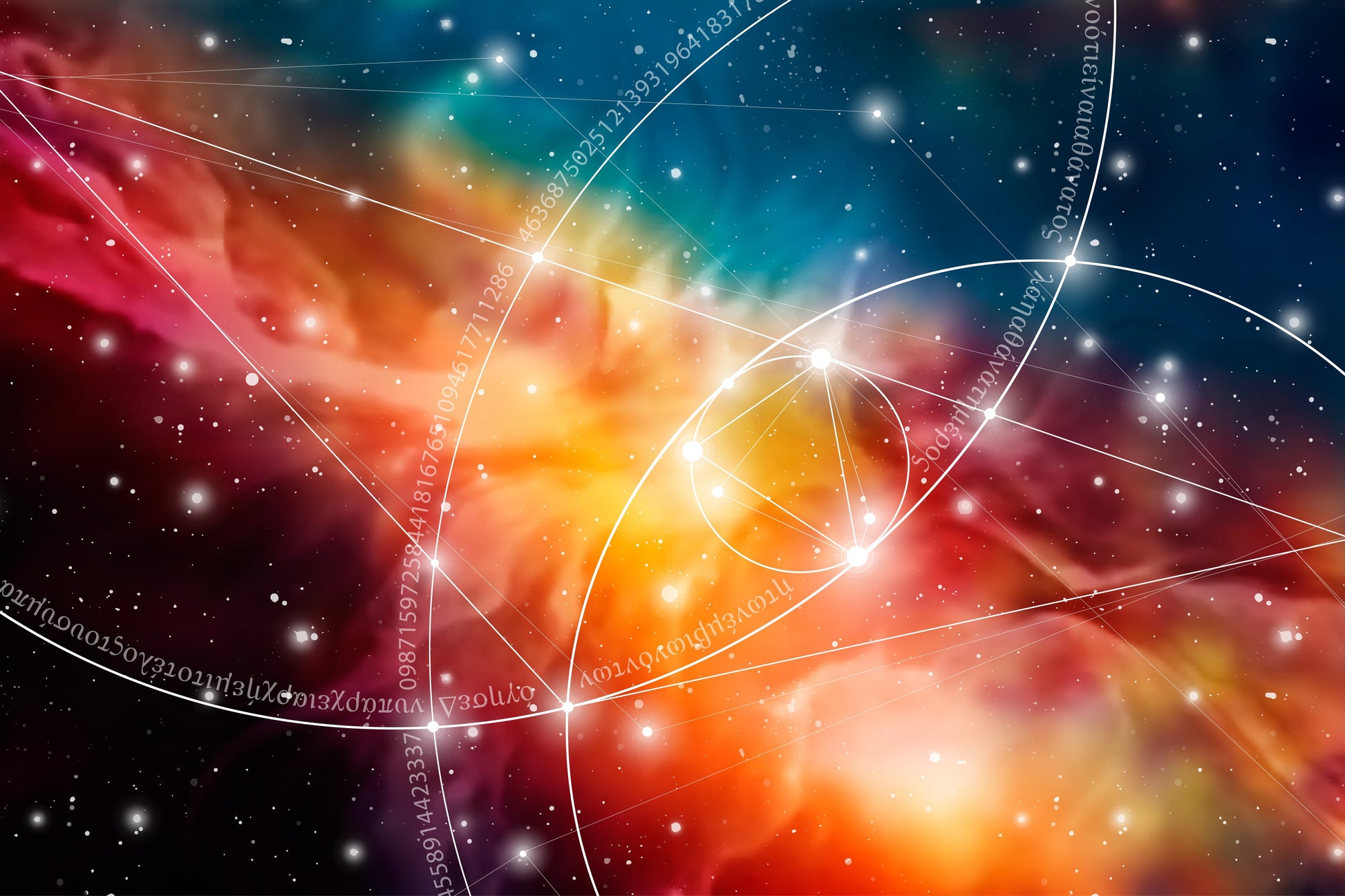 Celestial Drift Cosmic Space Art Desk Mat