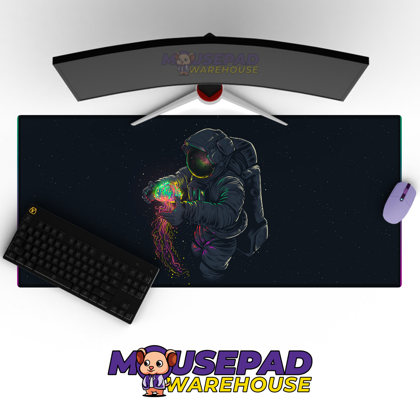 Celestial Infinity Galaxy Space Desk Mat Mockup