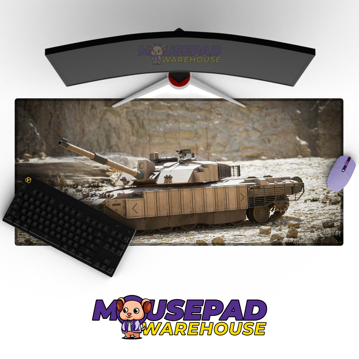 Challenger 2 Tank V15 Mousepad Deskmat Mockup