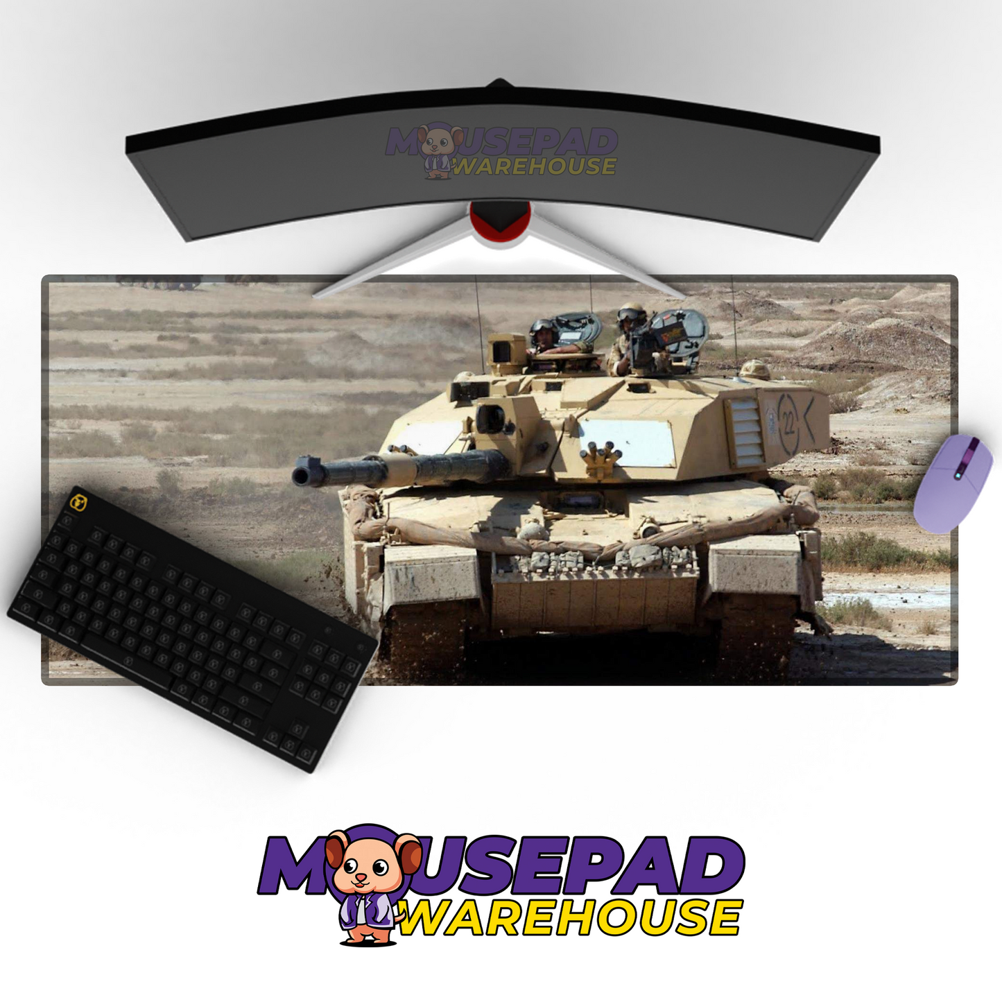 Challenger 2 Tank V16 Mousepad Deskmat Mockup