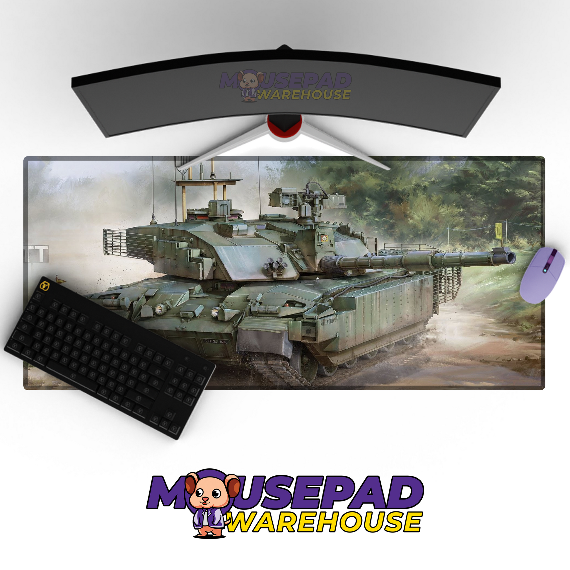Challenger 2 Tank V2 Mousepad Deskmat Mockup