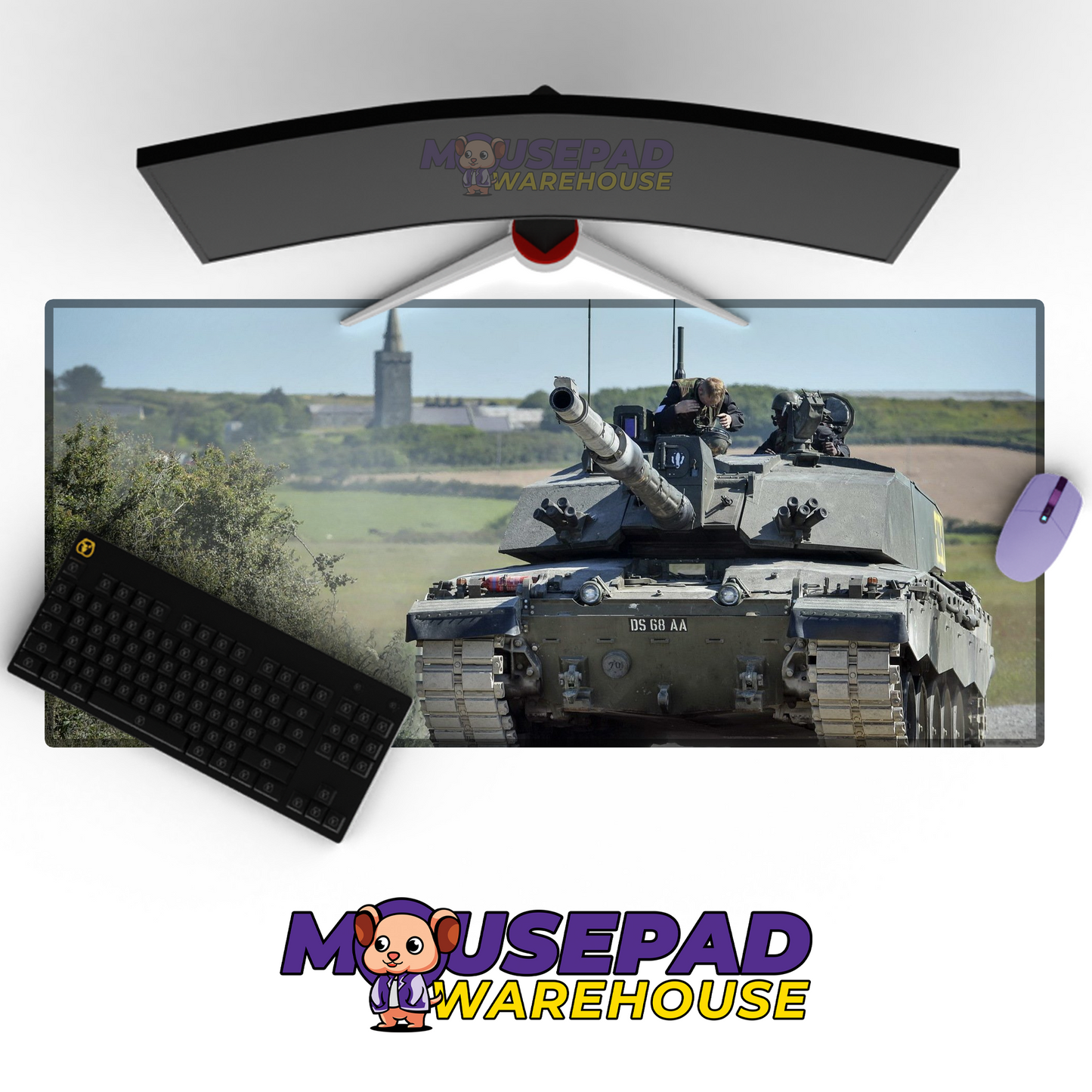 Challenger 2 Tank V7 Mousepad Deskmat Mockup