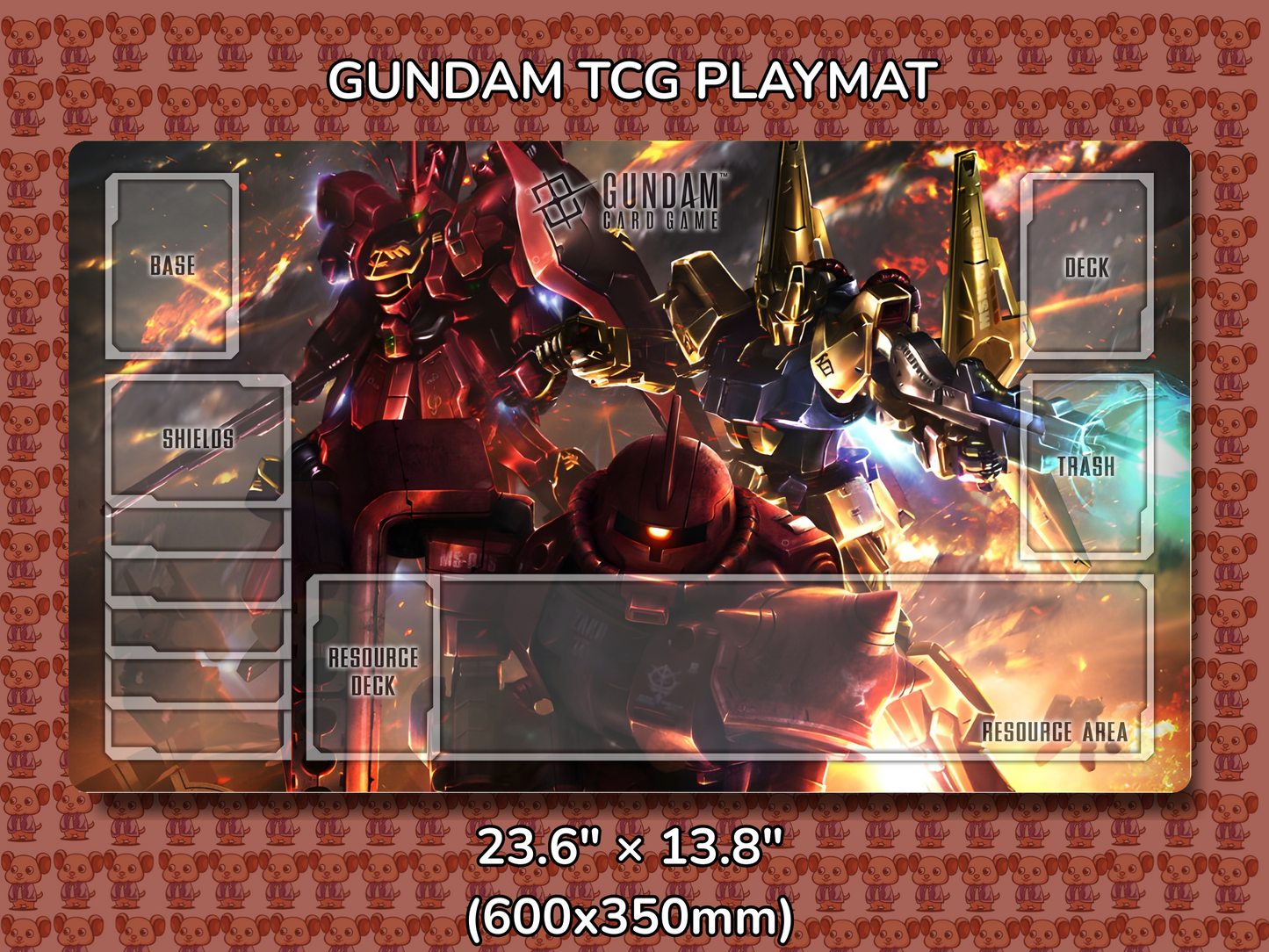 Char MS Gundam TCG Playmat Mockup