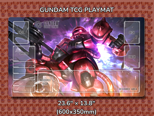 Char Zaku 2 Gundam TCG Playmat Mockup