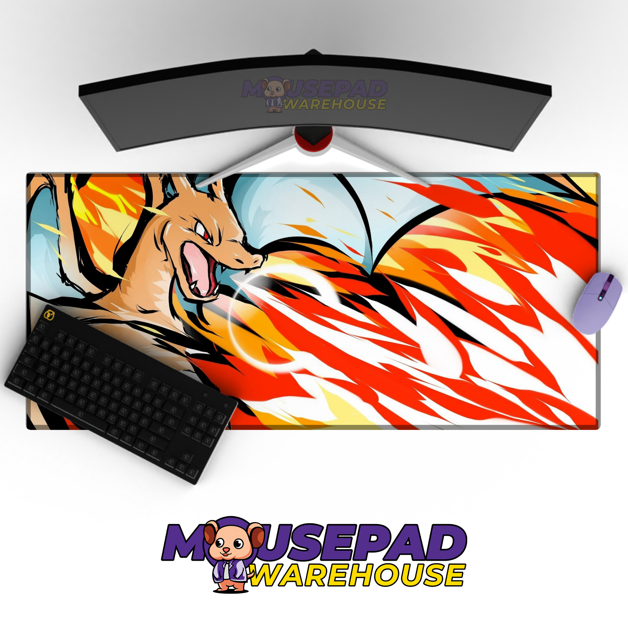 Charizard Fire Blast Attack Pokemon Mousepad | Mousepad Warehouse