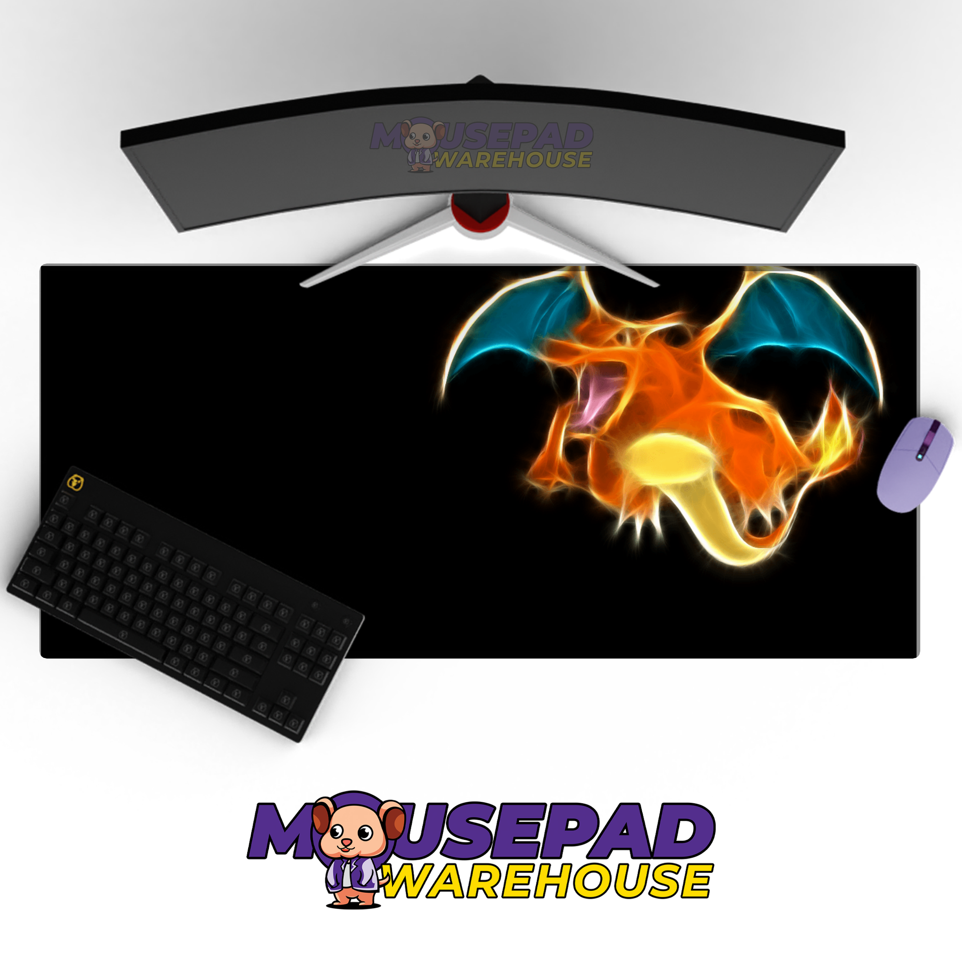 Charizard Neon Art Mockup