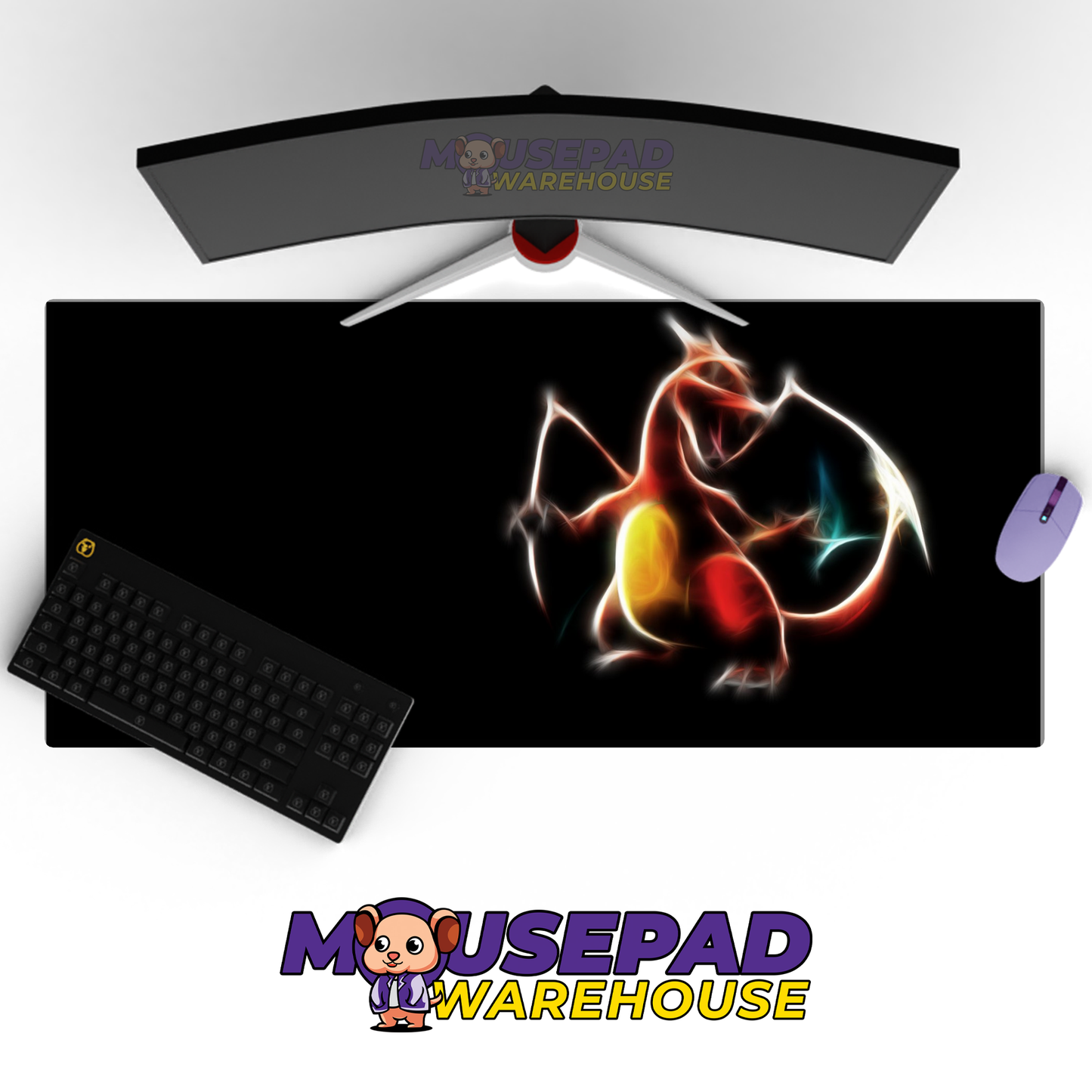 Charizard Rage Neon Art Mockup