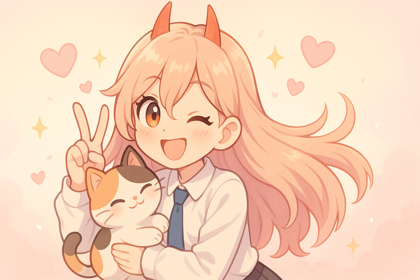 Chibi Power Meowy Chainsaw Man V21 Mousepad