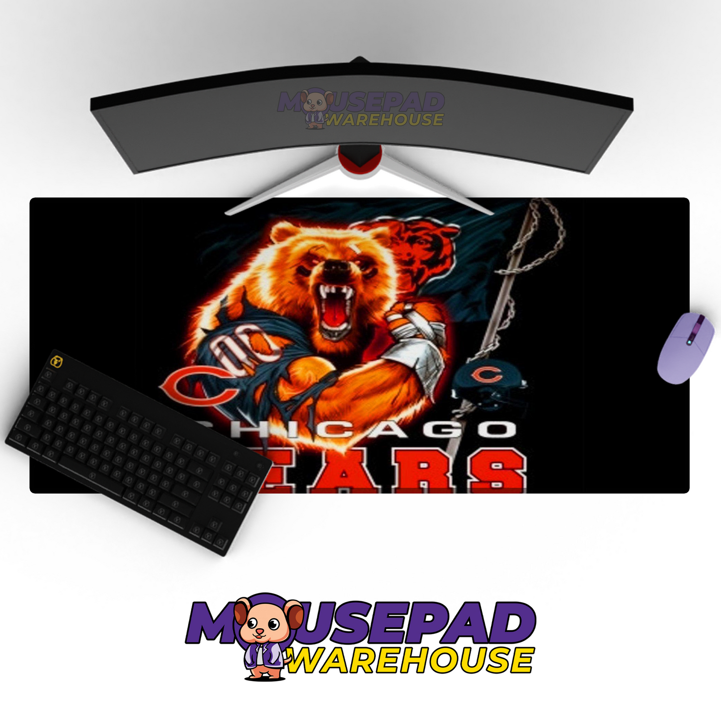 Chicago Bears V11 Mousepad Deskmat Mockup