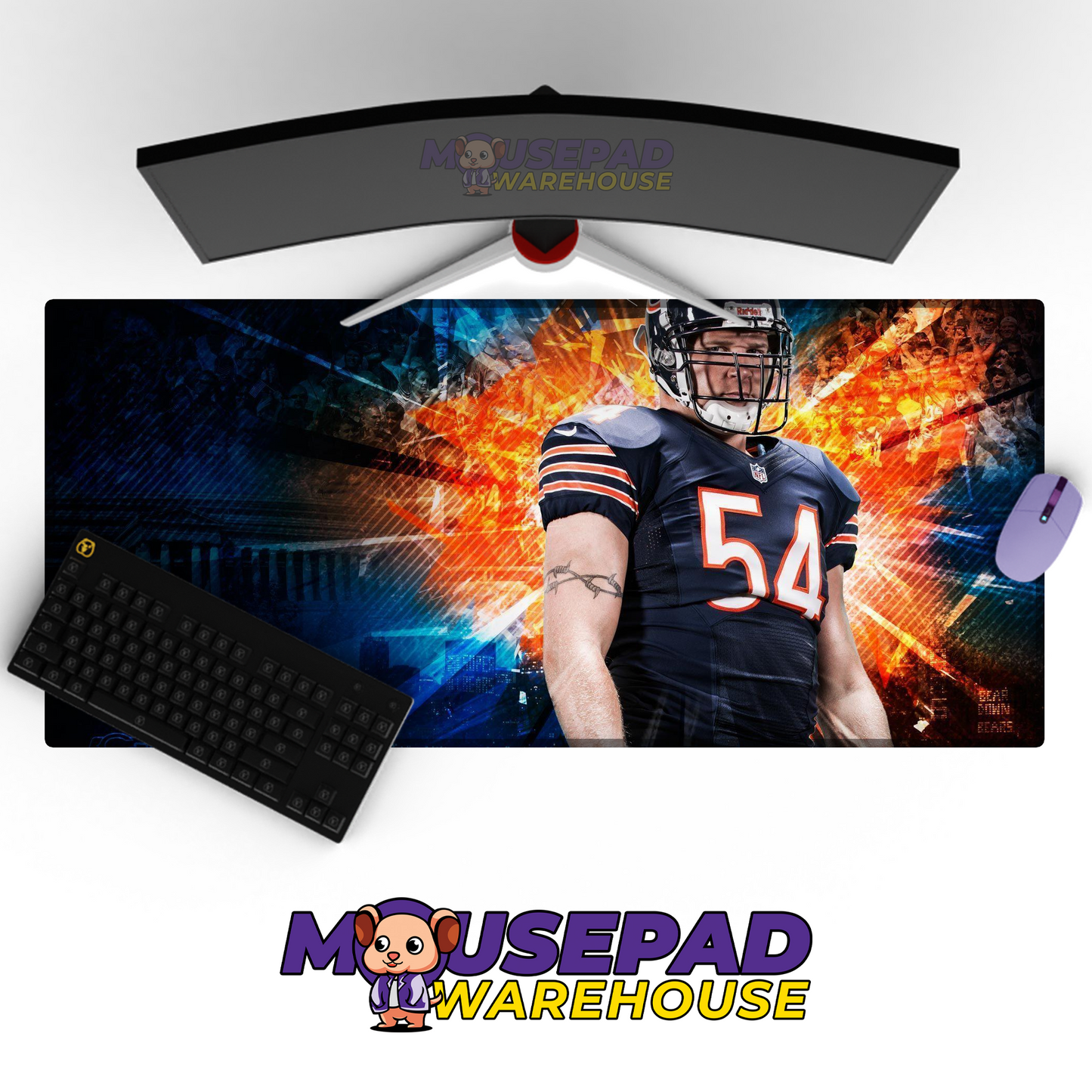Chicago Bears V16 Mousepad Deskmat Mockup