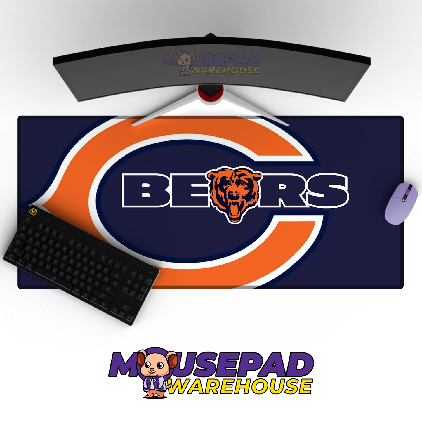 Chicago Bears V18 Mousepad Deskmat Mockup