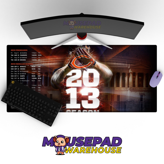 Chicago Bears V1 Mousepad Deskmat Mockup