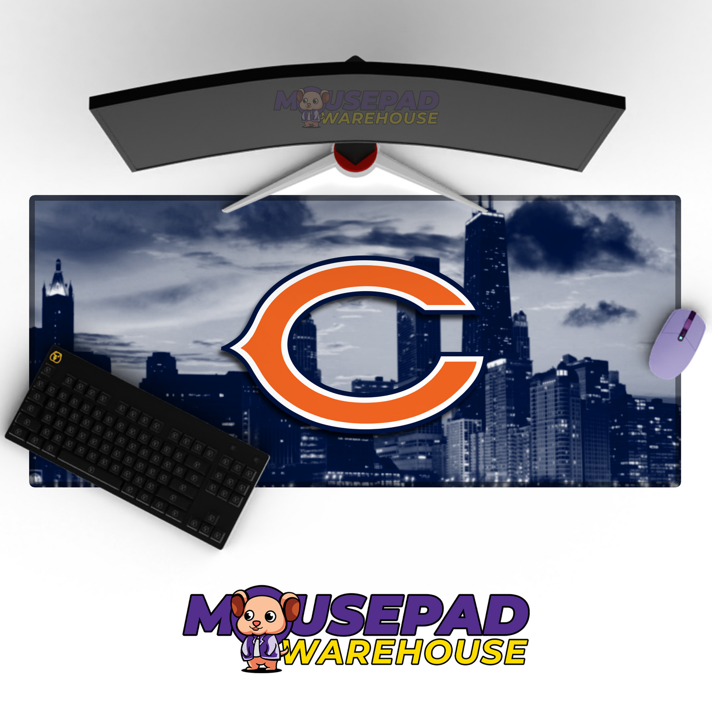 Chicago Bears V26 Mousepad Deskmat Mockup